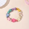 Pulsera Acrílica Imitación Turquesa Estrella de Mar Multicolor con Cuentas Mezcla y Combina Joyería Diseño Personalizado Moda