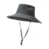 Sombrero de protección solar para exteriores transfronterizo con ala ancha, sombrero de pescador de secado rápido, sombrero de pesca de malla transpirable para hombres y mujeres, sombrero para senderismo y camping