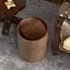 Cesta de Papel Estilo Chino al por Mayor Fabricante Retro Imitación Madera Doble Cubo de Basura Set para Uso Doméstico Nuevo Gran Capacidad para Sala de Estar y Cocina