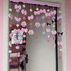 Cortina de Puerta Culomi de Nubes Corazón de Niña Sin Taladro Habitación Infantil Dormitorio Colgante Cama Superior e Inferior Cortina de Cama Pasillo Decoración