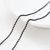 Cadena de cuentas Cadena metálica electrochapada Cadena de cuentas redondas para DIY Material para collar Cadena Cadena semiacabada Accesorios de cadena Disponibles para venta al por mayor