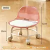 Silla giratoria acrílica con base metálica, taburete infantil, silla para limpiar el suelo, taburete de sala de estar, taburete para el hogar, taburete con ruedas, taburete de balcón