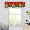 Cortina de ventana navideña para comercio electrónico transfronterizo, cortina decorativa para el hogar para fiestas europeas y americanas, cortina corta de Año Nuevo, cortina de ventana de muñeco de nieve navideño