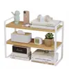 Estante de Mesa, Rack de Armazenamento Multicamadas em Ferro Forjado, Pequena Prateleira para Mesa de Dormitório Estudantil, Ferramenta de Organização para Mesa de Escritório