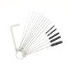 Cepillo de limpieza para carburador de motocicleta, de acero inoxidable, con aguja pasante, para pistola pulverizadora y bolígrafo, herramienta de limpieza.