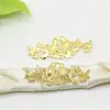 Accesorios de bricolaje, horquilla para disfraz antiguo, tocado de novia antiguo, color cobre puro, pieza de flor de pájaro colgante doble en oro y plata.