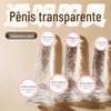 Pênis artificial de cristal transparente ventosa sexual raiz masculina cor da pele máquina de pistola feminina masturbação sexual produtos adultos