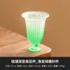 Fábrica Antiguo Vidrio Esmerilado Vidrio Degradado Copa de Degustación de Pie Alto Taza de Té Especial para Mujer Copa Maestra Individual