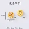 Accesorios estilo chino Chapados en oro Cuentas espaciadoras Pulsera hecha a mano para DIY Cadena para teléfono Color del Dios de la Riqueza Amarillo Colgante de la fortuna que conserva el color Agujero grande Venta al por mayor