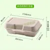 Caja para hot dog de pulpa de papel, caja de embalaje desechable, recipiente rectangular para alimentos, sándwich de croissant para llevar, fabricante comercial de una sola pieza