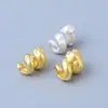 S999 Plata de Pie Amor Flor de Ciruelo Rollo Serpiente Perla Plata Chapada Agujero Cruzado Estéreo Accesorios de Cuerda de Cuentas Hecho a Mano DIY