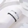 Pulsera Proyectora 100 Idiomas Europa y América Transfronteriza Te Amo Piedra Volcánica de 6 mm Turquesa Blanca Pulsera de Pareja