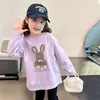 Camiseta Básica Redonda para Meninas 2026 Novo Estilo Primavera e Outono Manga Longa para Crianças Pequenas, Camiseta Interna 100% Algodão, Roupa de Outono