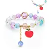 Pulsera de Cuentas de Vidrio Más Vendida Transfronteriza Taobao Fruta Unicornio Dibujos Animados Colgante de Aleación con Goteo de Aceite Regalo para Niños Femenino