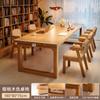 Escritorio de Madera Maciza Seleccionada para Sala de Estar, Mesa para Leer y Estudiar, Escritorio Doble para Uso Doméstico, Mesa Multifuncional, Estación de Trabajo