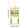 Brinquedo de papagaio: Blocos de construção estilo cascata, gaiola decorativa de corda com bola de videira, brinquedo de escalar e roer para papagaios grandes, médios e pequenos