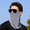 [Gola de Nylon Respirável] Máscara Facial com Proteção Solar, Proteção Facial Completa para Homens e Mulheres, Véu de Seda Gelada Anti-UV
