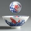 Xyt taza de té de porcelana azul y blanca grande antiquemaduras retro kung fu té taza de cerámica color mixto taza de té maestra hogar personal