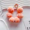 Nueva cadena colgante de pompón colorido de felpa, decoración para funda de teléfono, accesorio de anillo de resorte pintado creativo, decoración para bolso de mujer