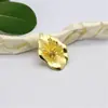 Accesorios de joyería DIY, venta al por mayor, colgante de flor con efecto esmerilado de cobre puro, accesorios para el cabello, tocado, pendientes