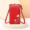 Cartera de Monedas Portátil Multiusos Transfronteriza para Mujer, se Puede Llevar al Hombro y Cruzada, Bolso para Teléfono Móvil de Gran Capacidad con Múltiples Compartimentos, Portatarjetas