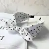 Orelhas de Coelho com Bolinhas Coloridas Faixa de Tecido Doce Acessório de Cabelo Colorido como Doce Laço Faixa Simples de Aba Larga