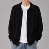 Suéter cárdigan de alta gama, peso pesado, abierto al frente para hombre, nueva colección otoño/invierno 2026, engrosado, estilo americano, corte holgado, suéter de punto casual