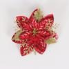 Polvo Dorado Flor de Navidad Decoraciones para Árbol de Navidad Accesorios Adornos Corona de Navidad Decoración Navideña Cabeza de Flor Flores Artificiales al por Mayor
