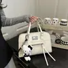Bolsa de Ombro de Grande Capacidade para Mulheres 2025 Nova Moda Primavera e Verão Versátil Estilo Bolsa Bowling Estilo Estrangeiro Bolsa Tote