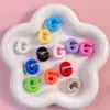 Cuentas Acrílicas con Letras Inglesas y Agujero Grande al por Mayor para Cadenas de Teléfono DIY, Llaveros, Colgantes para Bolsos y Materiales para Accesorios