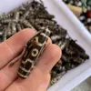 Jade Barato Vintage Bolas Negras y Blancas Antiguas Ágata Lizi Ágata Antiguo del Tíbet Bolas Cilíndricas Bolas Sueltas Lote a Granel