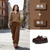 Sapatos Individuais de Lã de Cordeiro com Solado de Espuma para Mulheres 2025 Inverno Novo Estilo Retrô Botas de Neve com Forro de Lã Sapatos Casuais Versáteis de Algodão Peludos