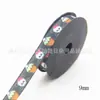 Cinta de Halloween de 9 mm, Murciélago, Calavera, Cinta para Envoltura de Regalos, Moño DIY, Telaraña, Seda, 10 yardas/Rollo