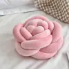 Cojín Decorativo Personalizado de Flor de Rosa Nórdica de la Fábrica de Origen, Cojín Tejido a Mano Estilo Ins Nórdico, Éxito Transfronterizo de Amazon