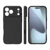 Funda de Teléfono Apple 18Pm de Color Sólido Mate Simple Adecuada para iPhone 16Max Cubierta Protectora de Material TPU Negro