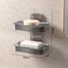 Jabonera con Tapa, Fregadero de Baño a Prueba de Polvo e Impermeable, Práctica Jabonera de Encimera Simple Drenable para Viaje
