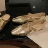 Zapatos Mary Jane para mujer Chuyuji estilo francés, suaves, para aumentar la altura, plateados, de corte bajo, con hebilla
