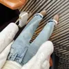 Pantalones Rectos de Terciopelo Grueso Sueltos de Cintura Alta para Mujer Invierno Nuevo Cintura Alta Adelgazantes Vaqueros de Pierna Ancha