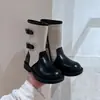 Botas para Niñas 2026 Nuevas Otoño Botas Largas Botas Altas Hasta la Rodilla para Niños Botas de Cuero de Caña Alta Doc Martens para Niñas Niños Grandes Elegantes