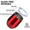 Europa y Estados Unidos para taza de huevo de 12 oz acero inoxidable 304 spray al vacío forma de U taza de cáscara de huevo swig copa creativa para vino tinto