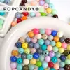 Materiales de Cuentas Pulidas Acrílicas Kit de Cuentas DIY Multicolor Hecho a Mano Cuentas Redondas de 10 mm Cuentas Sueltas Colgante de Bolsa Dulce