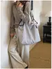 Bolsa versátil estilo coreano com poá para sob o braço, bolsa de mão casual leve, bolsa de ombro simples de grande capacidade, bolsa para trabalho e deslocamento