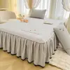 Falda de Cama Acolchada de Algodón de Soja Clase A Pieza Única 2025 Nuevo Protector de Colchón Simmons Cubierta de Cama Estilo Falda de Cama Juego de Tres Piezas