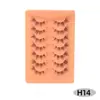 Nuevas Pestañas Postizas Transversales de Medio Ojo Estilo Ojo de Gato con Tallos Transparentes Alargados Estilo Zorro, Fábrica de Planitud de Pestañas de Oriente Medio, Europeo y Americano
