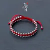 Pulsera de Plata S925 Doble Capa con Perlas Plateadas, Pulsera de Pareja, Pulsera Hecha a Mano DIY C0753