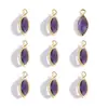 Acessórios de joia de liga com zircônia cúbica cravejada na borda, pingente olho de cavalo, acessórios para pulseira DIY, chaveiro, pingente de brinco W700
