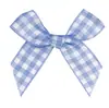 8C06Nn Cinta a Cuadros de 6 Pulgadas con 5 Lazos de Nudo de Cuatro Puntos Juguete Lazo de Regalo Flor para Ropa Joyería