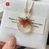 Pingente Colorido de Ágata Tipo Gelo Natural Ano da Colheita Charme Calcedônia Mordida de Doce Buda Sorridente Colar de Jade Pingente de Clavícula
