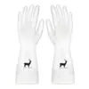 Guantes para lavar platos para limpieza de tareas domésticas cocina tipo duradero engrosado extendido impermeable limpieza guantes especiales de látex de goma