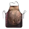 Suministro Transfronterizo Temu Xiyin Artículos de Uso Diario Delantal Transfronterizo Delantal Creativo para Barbacoa Delantal Interesante Estampado Exportación